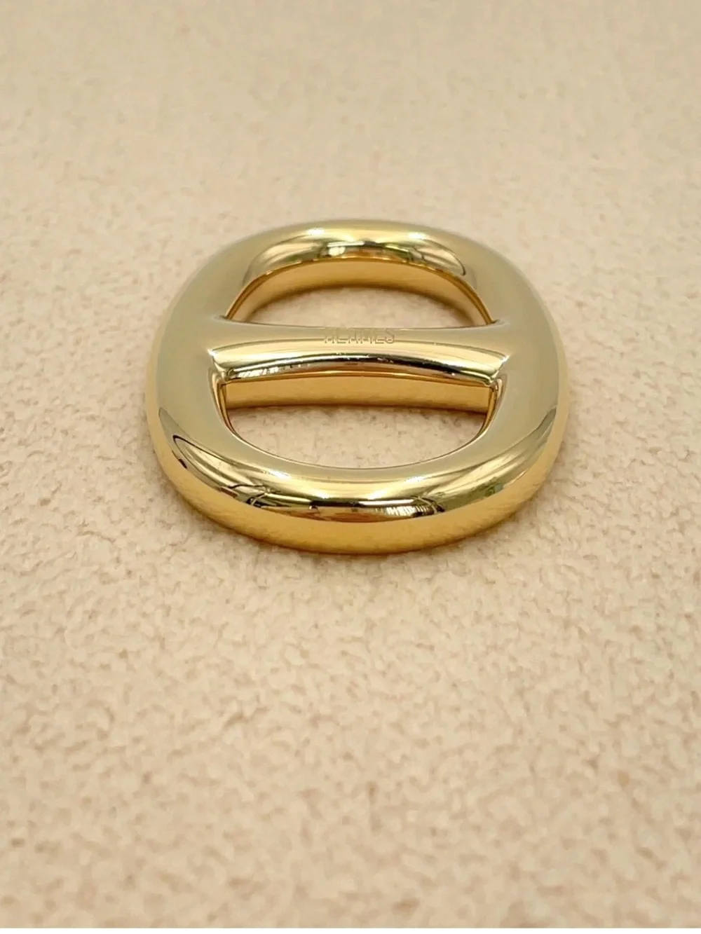 Auth Hermes Chaine d'Ancre Scarf Ring